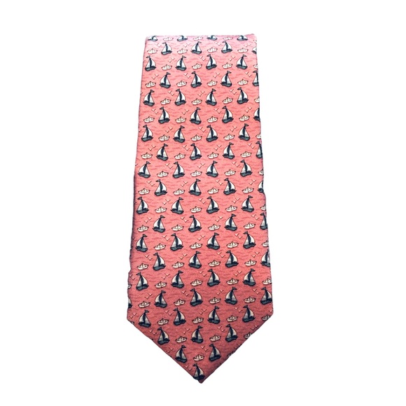 Brooks Brothers Other - Brooks Brothers silk tie – pink with light blue sailboats – NWT